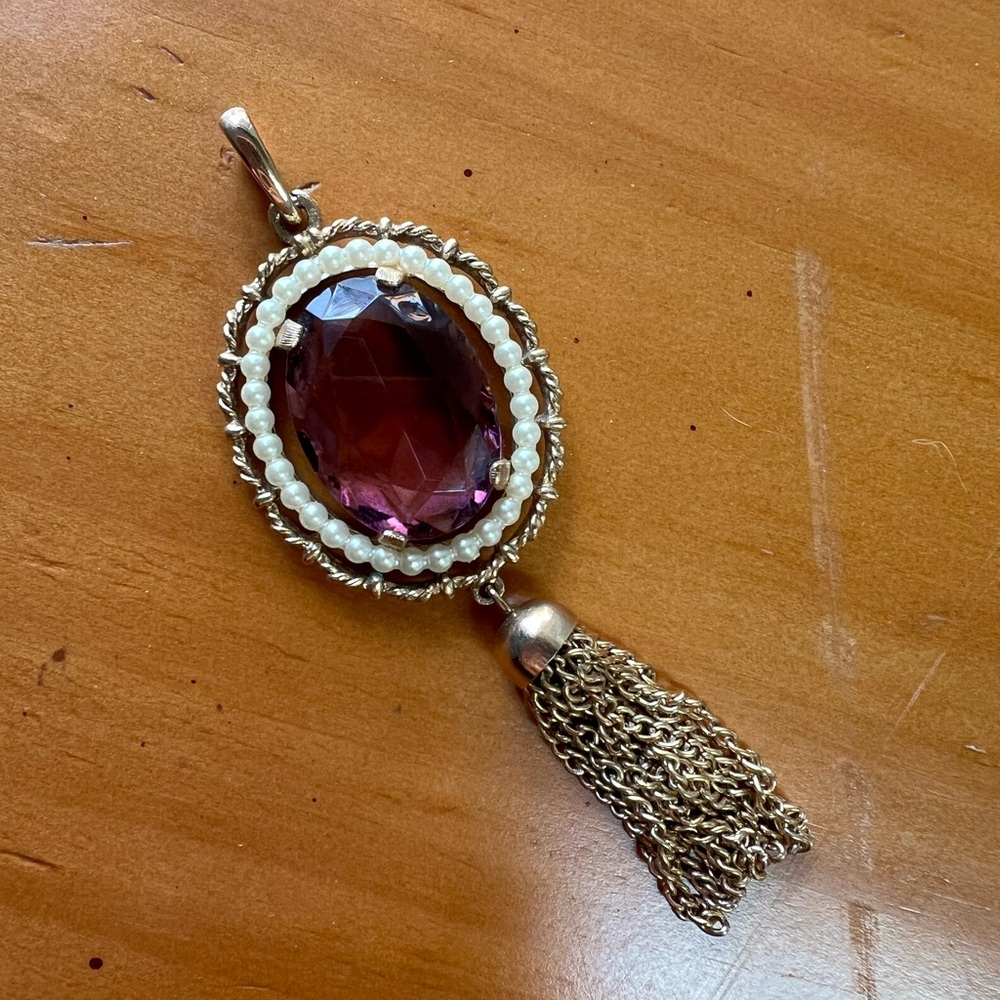 Vintage 1970’s Avon Purple Pendant